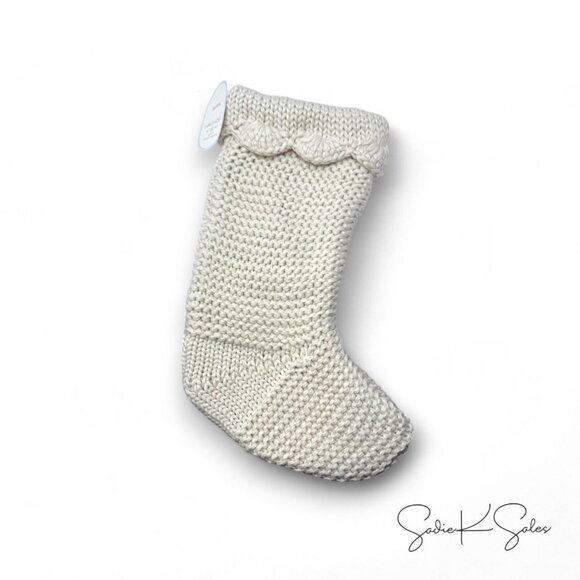 Knit Stocking with Scallop Trim Cream - Threshold Studio McGee Christmas 2024 - Picture 4 of 4